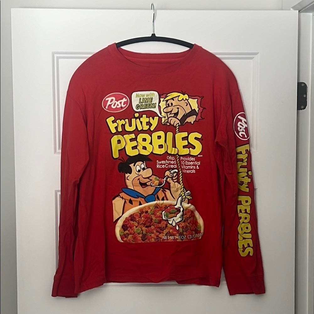 Red Graphic Long Sleeve Sweatshirt